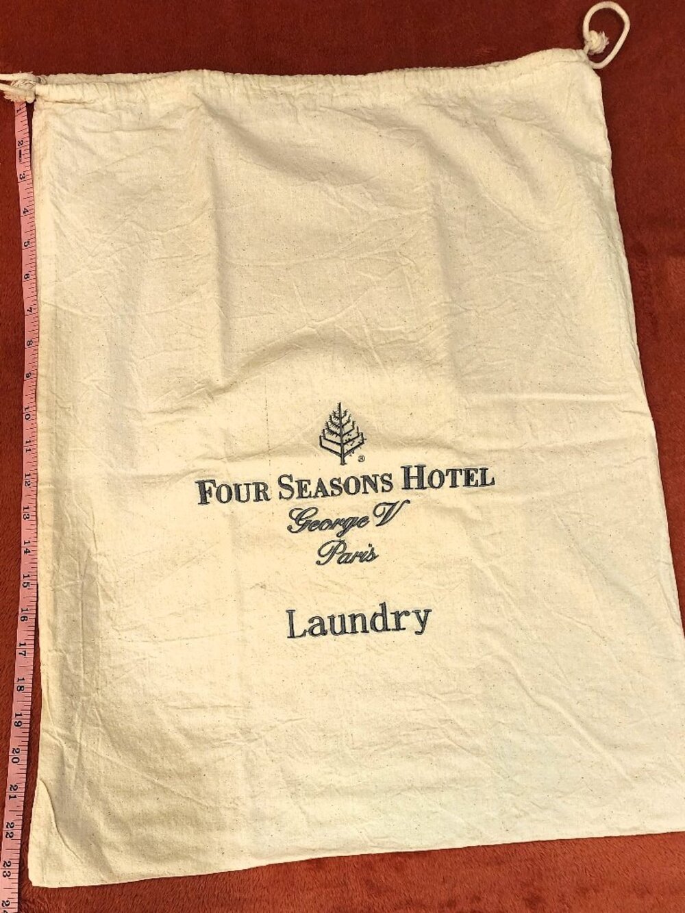 FOUR SEASONS GEORGE V PARIS Vintage Luxury Hotel Laundry Storage Bag